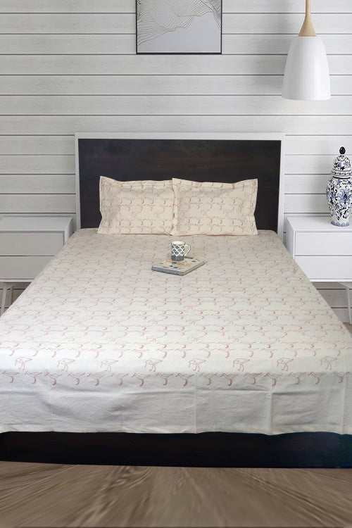 Rustic Route'S Handcrafted Bedspread In Pure Cotton Rust