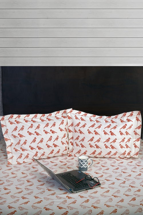 Rustic Route'S Hand Block Printed Cotton Bedspread, A Sustainable Dream Rust