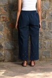Izzara Mirrorwork Indigo Cotton Pants