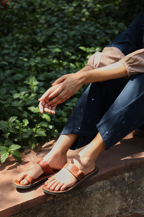 Izzara Mirrorwork Indigo Cotton Pants
