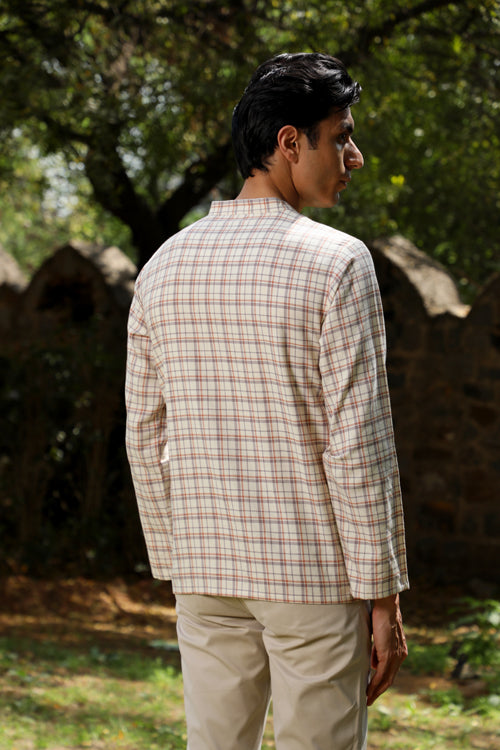 Rangsutra Arka Cotton Checked Short Kurta