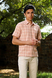 Arka Cotton Checked Half Sleeve Shirt For Men Online