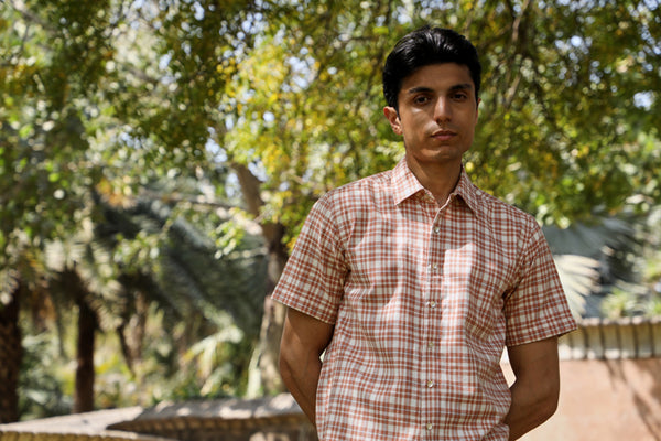 Rangsutra Arka Cotton Checked Half Sleeve Shirt