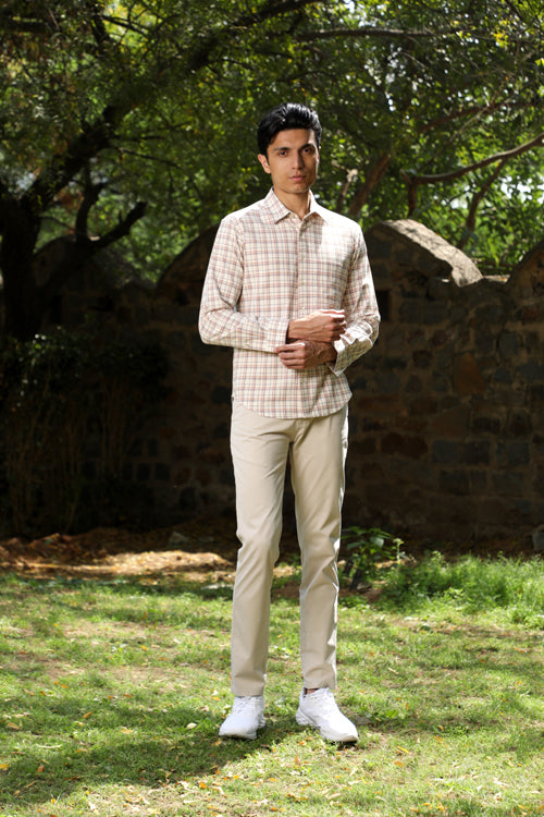 Rangsutra Arka Cotton Checked Full Sleeve Shirt