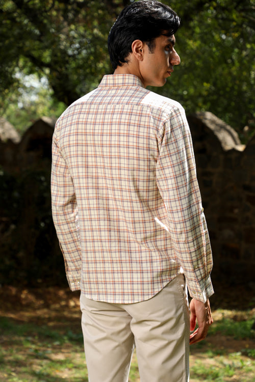 Arka Cotton Checked Full Sleeve Shirt For Men Online