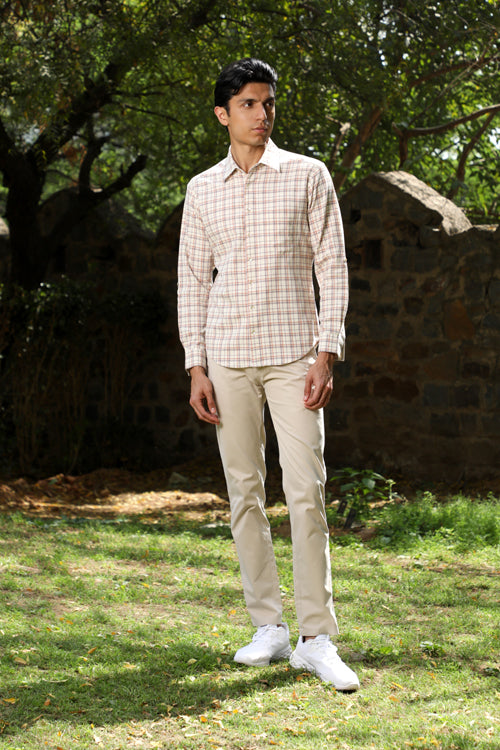 Rangsutra Arka Cotton Checked Full Sleeve Shirt