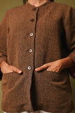 Rangsutra Handwoven Brown Full Sleeve Woolen Jacket