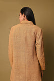 Rangsutra Mustard Handwoven Long Woolen Jacket