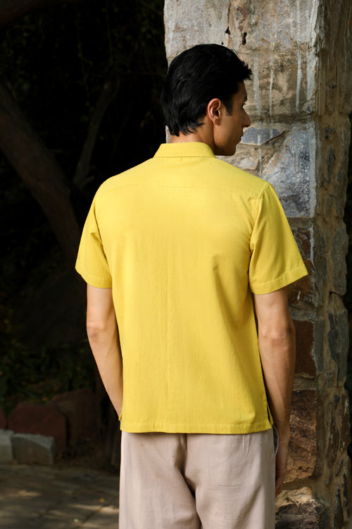 Rangsutra Musafir Mustard Half Sleeve Shirt