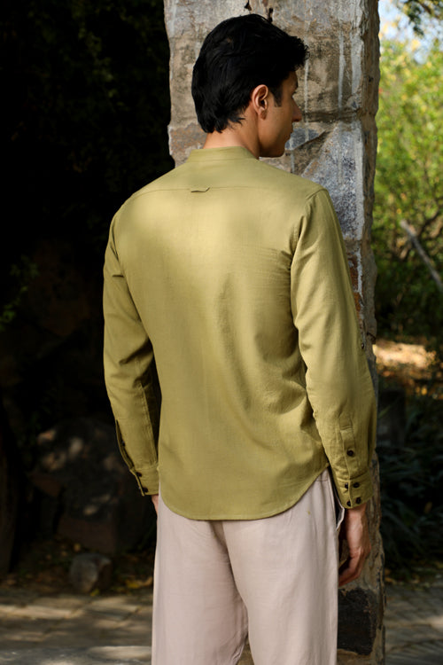 Rangsutra Musafir Olive Full Sleeve Shirt