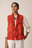 Rishta Sleeveless Red Ralli Jacket