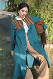 Rangsutra Handwoven Woolen Blue Front Open Jacket