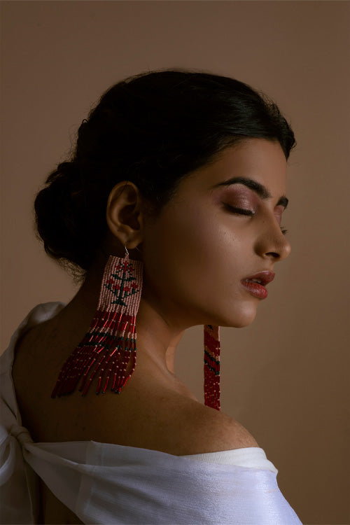 Melo Studio Rangoli Crayola Hand Beaded Earrings