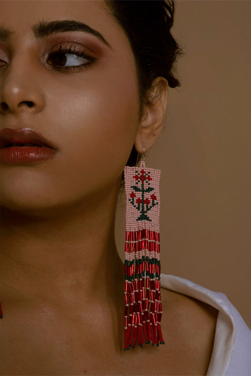 Melo Studio Rangoli Crayola Hand Beaded Earrings