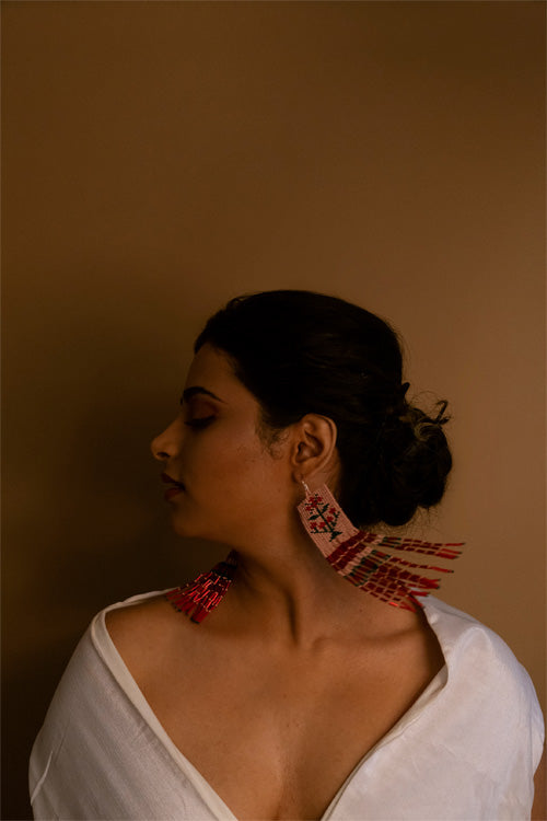 Melo Studio Rangoli Crayola Hand Beaded Earrings