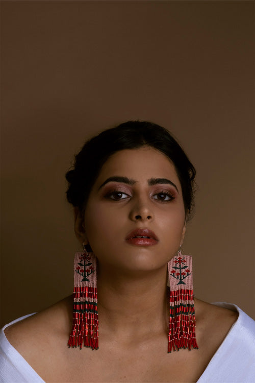 Melo Studio Rangoli Crayola Hand Beaded Earrings