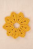 Cut Sew Curry 'Bloom' Macrame Cotton Yellow Coaster