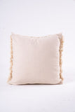 Cut Sew Curry 'Beach House' Macrame Cotton Off-White Cushion Cover