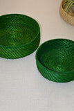 Dharini Sabai & Jute Baskets Green (Set Of 2)