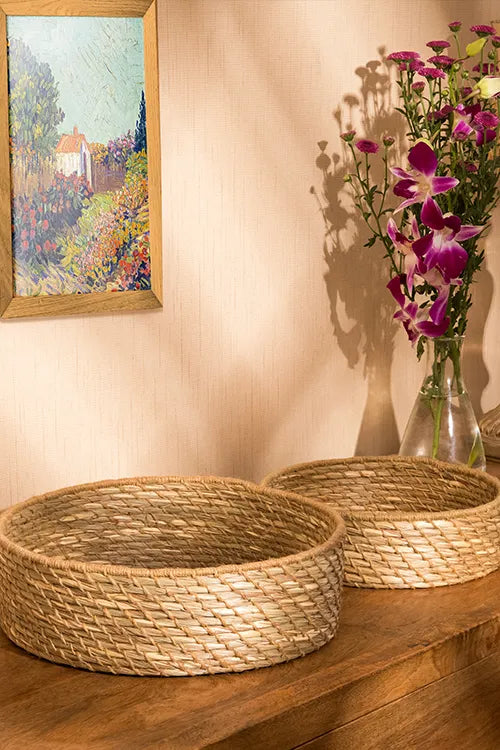 Dharini Sabai & Jute Baskets Natural (Set Of 2)