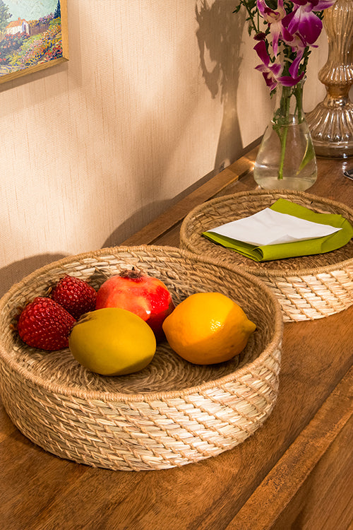 Dharini Sabai & Jute Baskets Natural (Set Of 2)