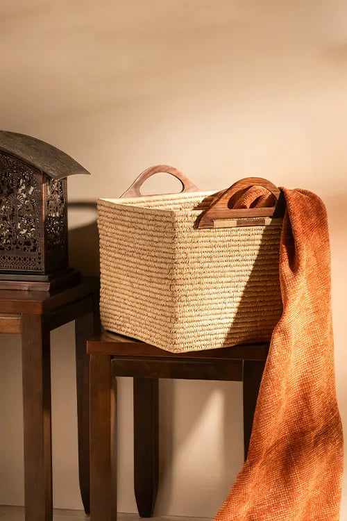Dharini Sabai & Palm Storage Basket Natural
