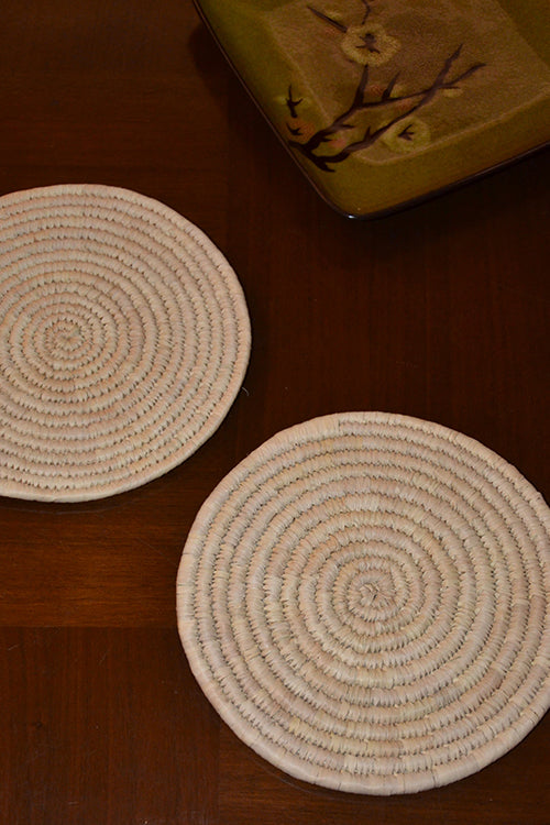 Dharini Sabai & Palm Trivets Natural (Set Of 2)