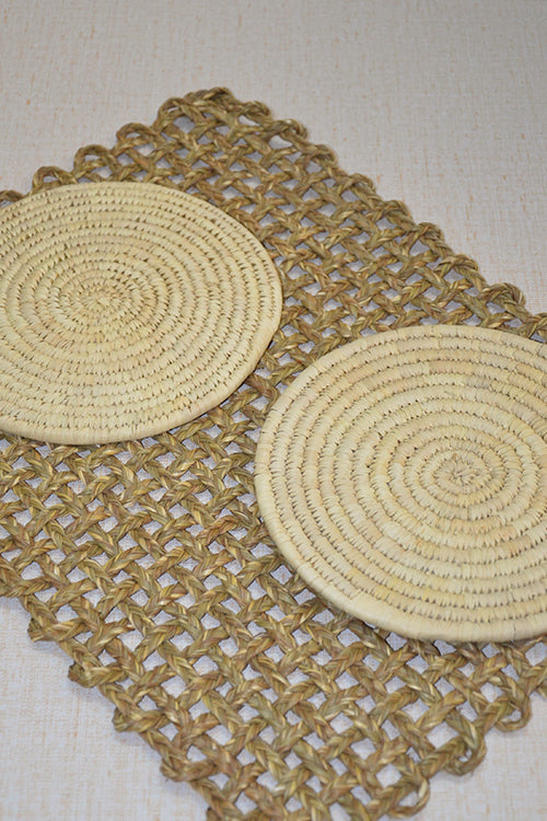 Dharini Sabai & Palm Trivets Natural (Set Of 2)