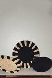 Dharini Sabai & Palm Wall Baskets Black Natural (Set Of 3)