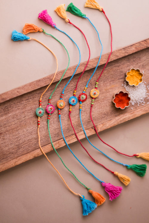 Samoolam Multicolor Coins Rakhi (Set Of 6)