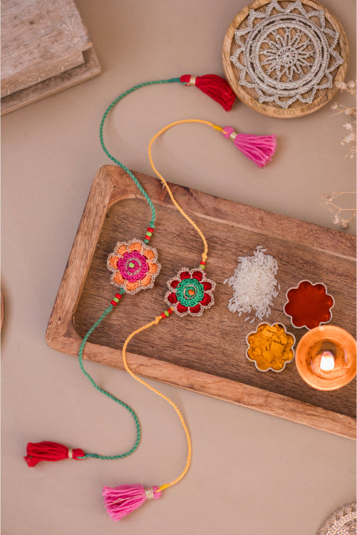 Samoolam Champa Rakhi (Set Of 2)