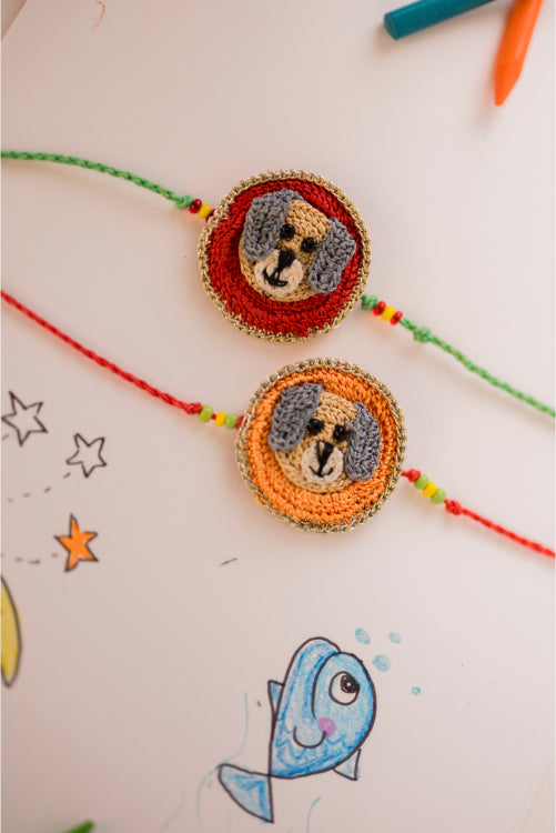 Samoolam Cute Pets Kids Rakhi (Set Of 2)