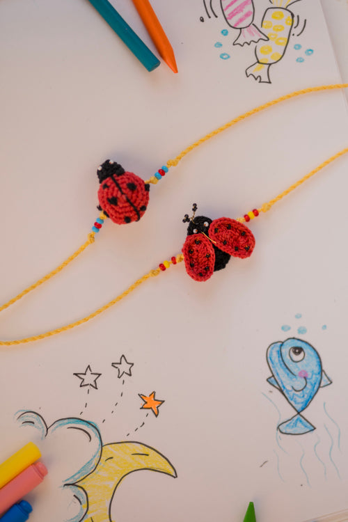 Samoolam Mood Beetles Kids Rakhi (Set Of 2)