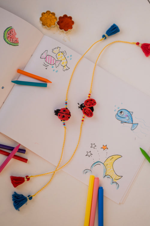 Samoolam Mood Beetles Kids Rakhi (Set Of 2)