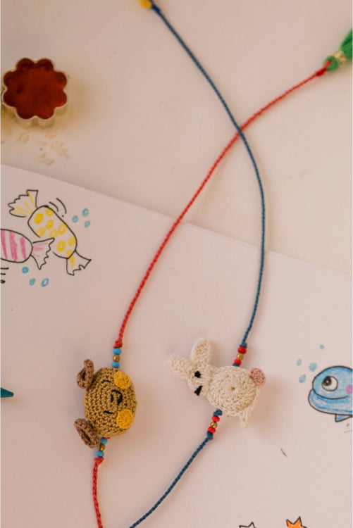 Samoolam Bear & Rabbit Kids Rakhi (Set Of 2)