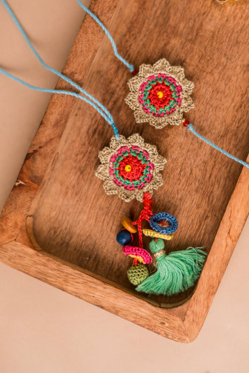 Samoolam Sunshine Rakhi & Lumba (Set Of 2)