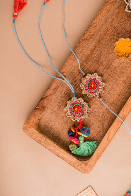 Samoolam Sunshine Rakhi & Lumba (Set Of 2)