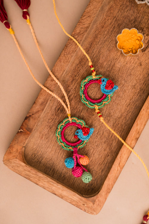 Samoolam Sonchidiya Rakhi & Lumba (Set Of 2)