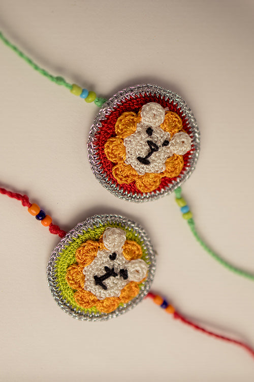 Samoolam Kids Rakhi Set Cute Lion (Set Of 2)