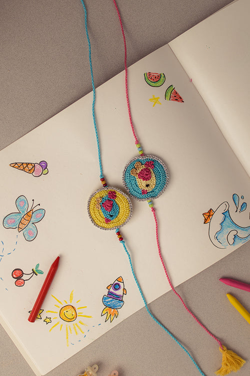 Samoolam Kids Rakhi Set Bird (Set Of 2)
