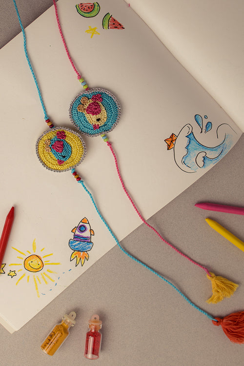 Samoolam Kids Rakhi Set Bird (Set Of 2)