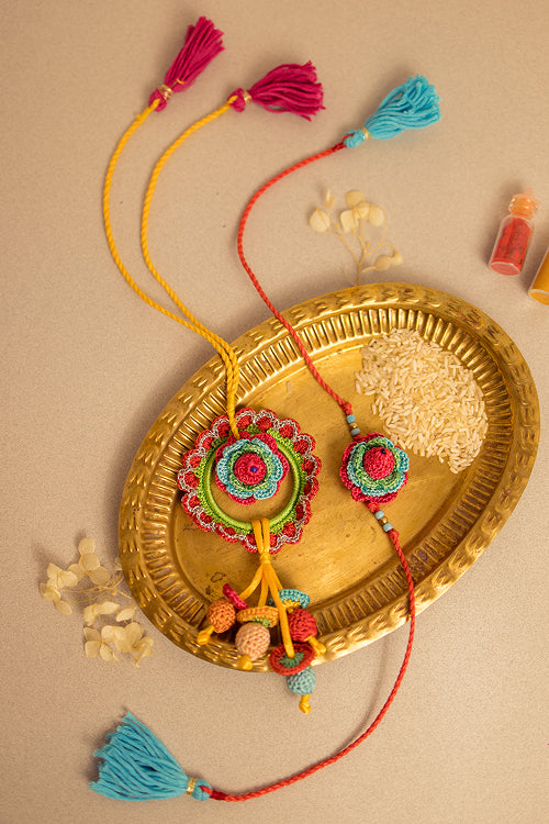 Samoolam Rakhi & Lumba Rose (Set Of 2)