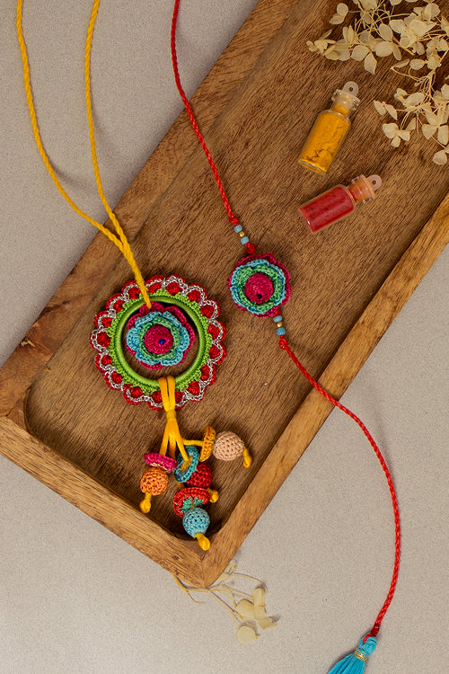 Samoolam Rakhi & Lumba Rose (Set Of 2)