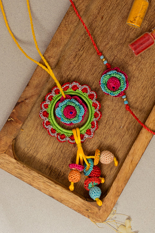 Samoolam Rakhi & Lumba Rose (Set Of 2)