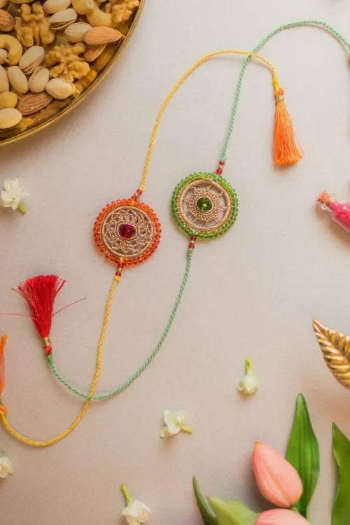 Samoolam Celestial Crochet Rakhi (Set of 2)