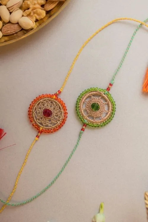 Samoolam Celestial Crochet Rakhi (Set of 2)