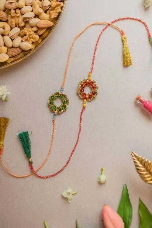 Samoolam Heritage Threads Crochet Rakhi (Set of 2)