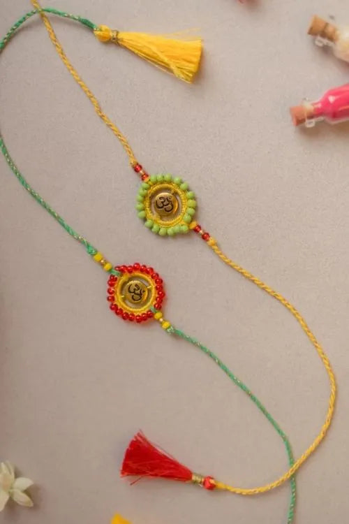 Samoolam Om Aura Crochet Rakhi (Set of 2)