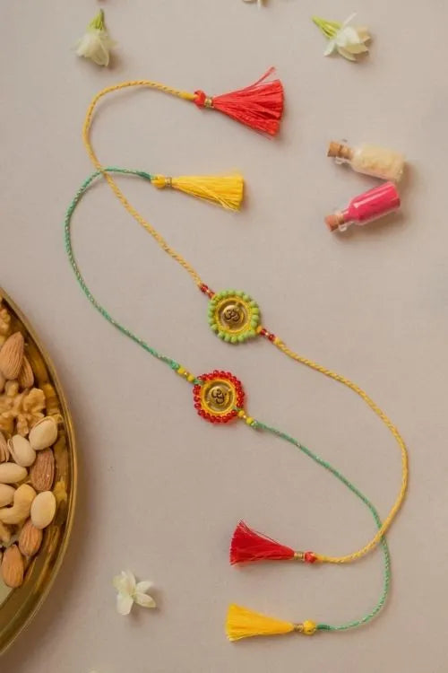 Samoolam Om Aura Crochet Rakhi (Set of 2)