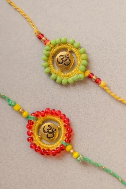 Samoolam Om Aura Crochet Rakhi (Set of 2)